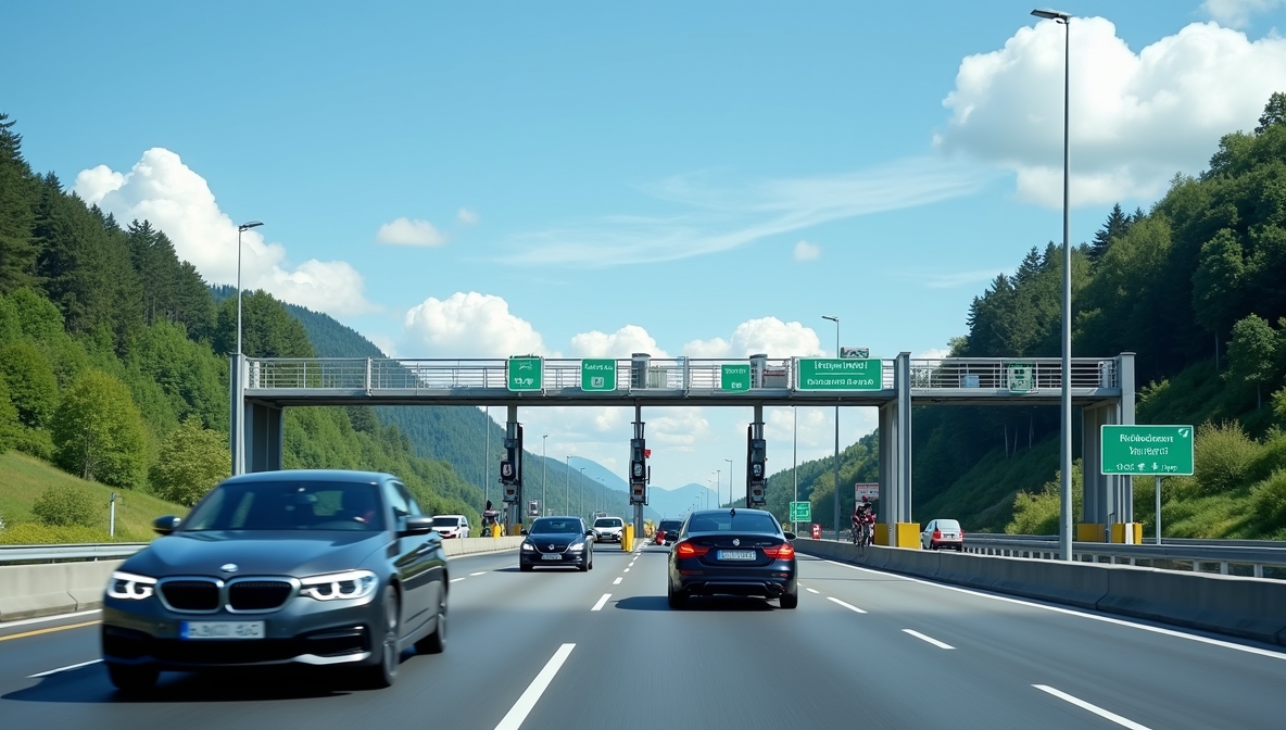 E-Vignette Kontrollsystem auf Schweizer Autobahn
